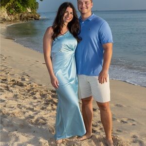 Abercrombie & Fitch Light Blue Maxi Dress